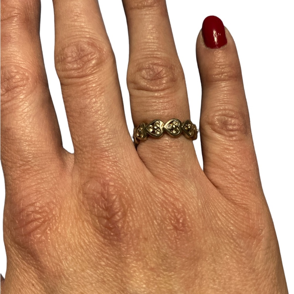 Heart sterling silver ring